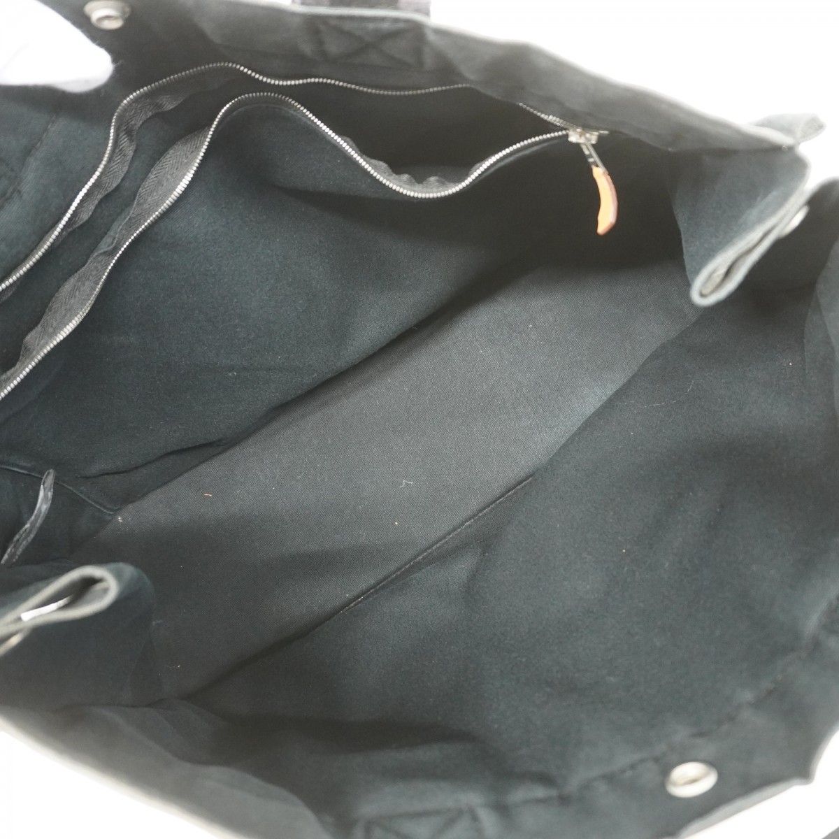 Hermes Tote Bag Fool toe GM Canvas Black Silver Hardware [Used] Women's