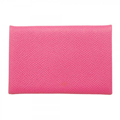 Hermes Coin Case Calvi Vaux Epson Magnolia Silver Hardware D engraved