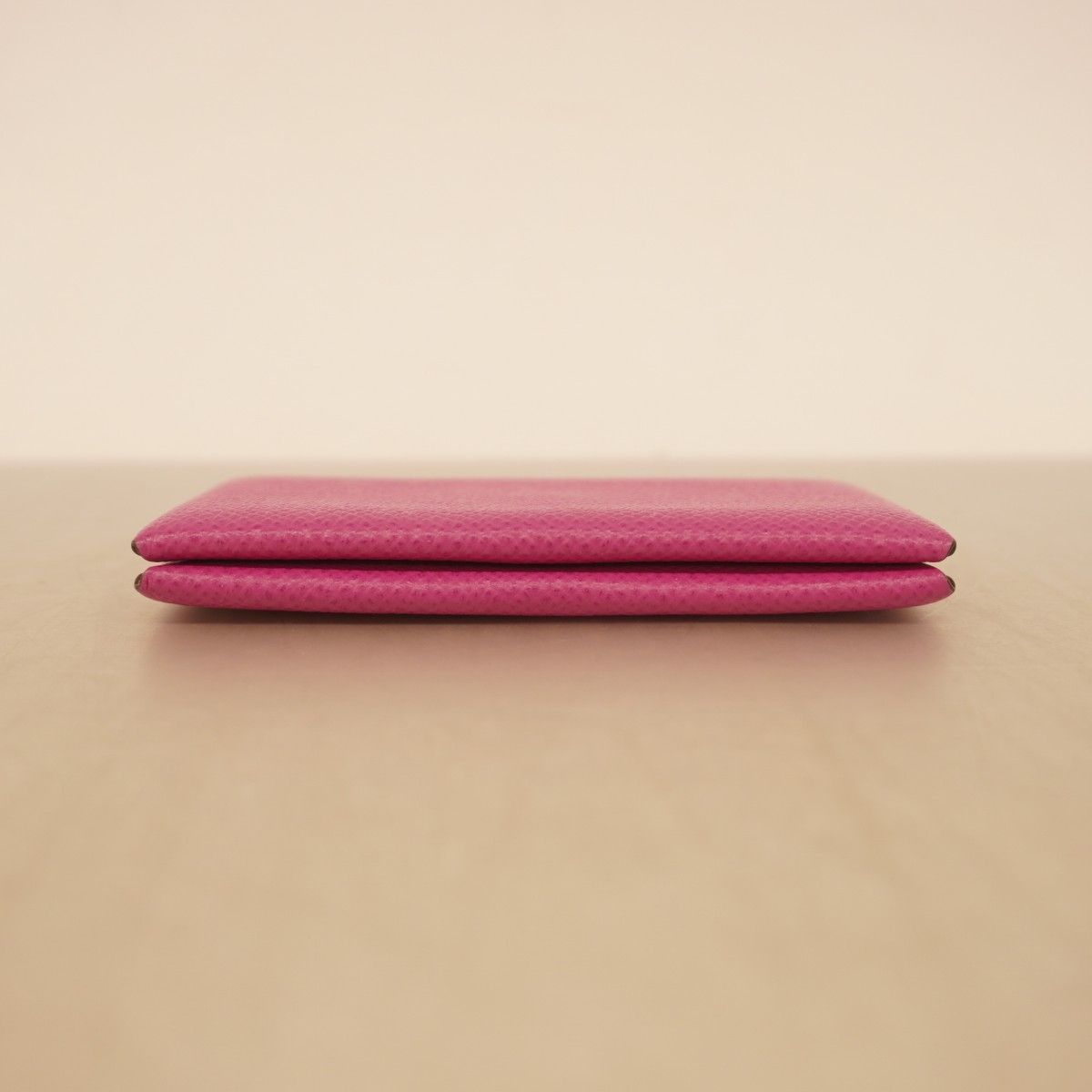 Hermes Coin Case Calvi Vaux Epson Magnolia Silver Hardware D engraved