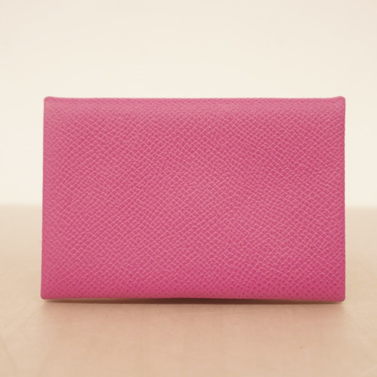 Hermes Coin Case Calvi Vaux Epson Magnolia Silver Hardware D engraved