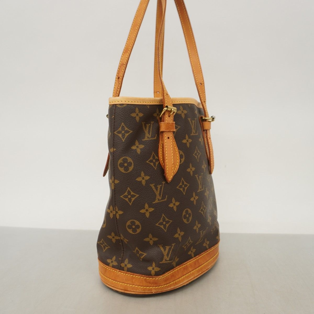 Louis Vuitton Tote Bag Monogram Bucket PM M42238 Brown [Used] Women's