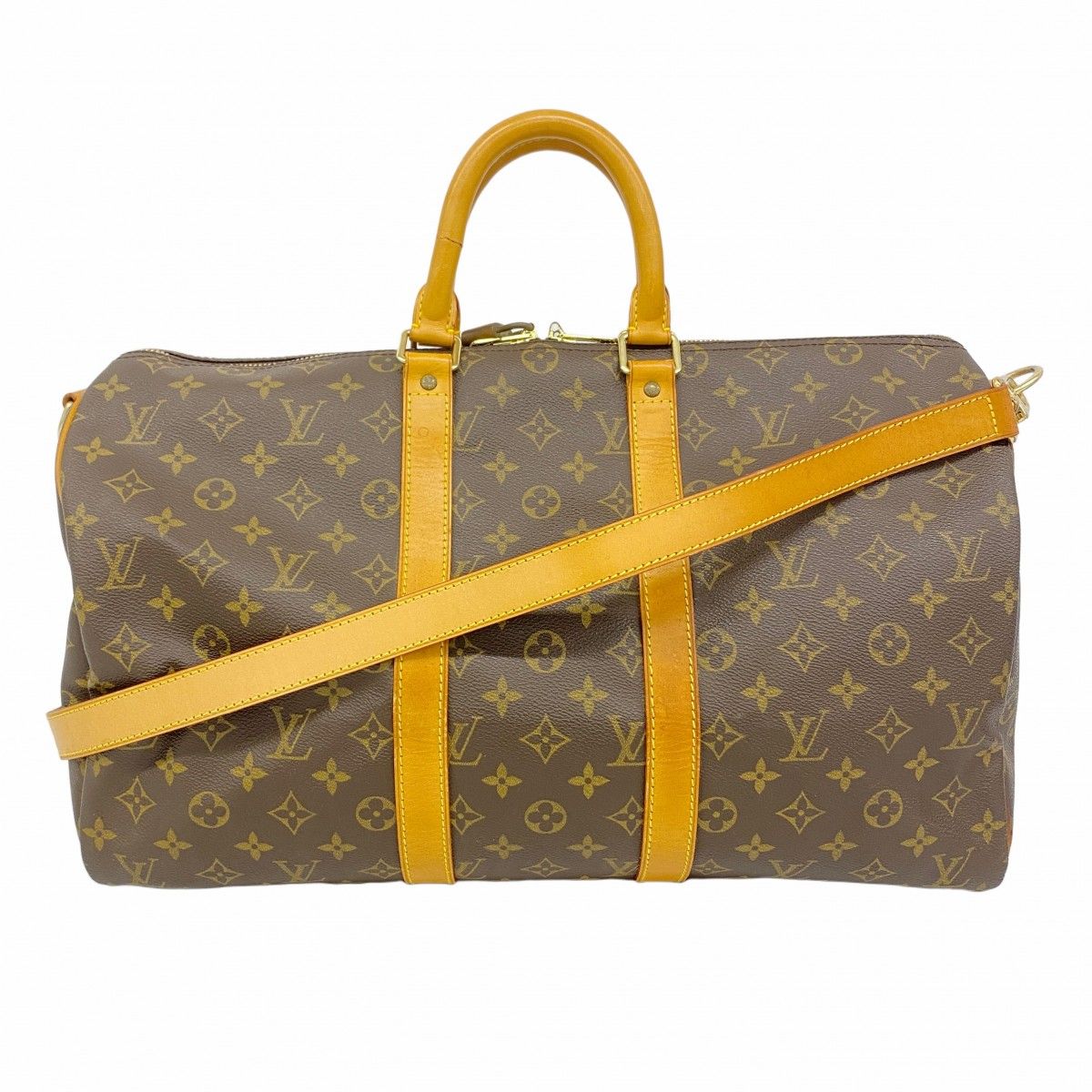 Louis Vuitton Boston Bag Monogram Keepall Bandouliere 45 M41418 Brown