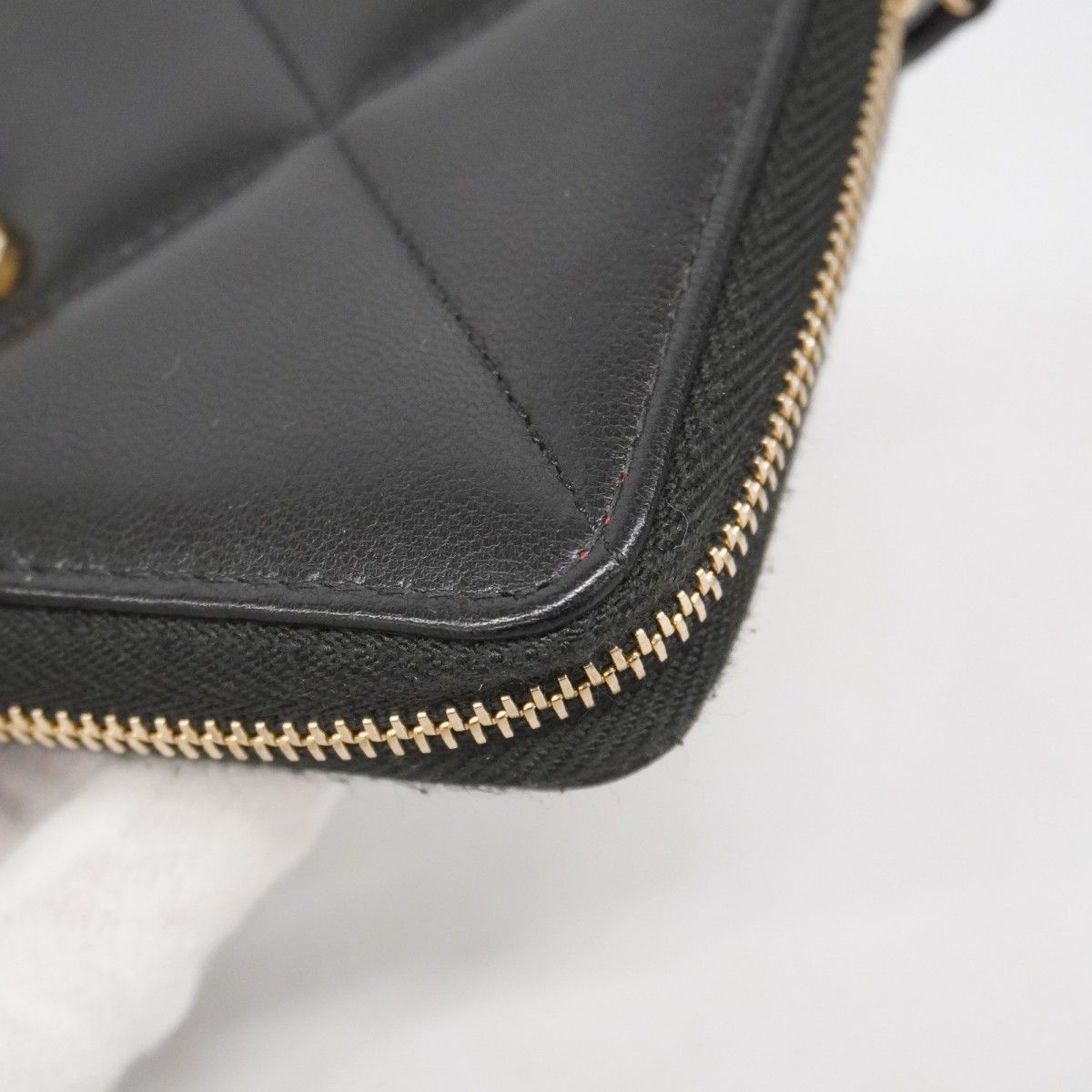 Chanel Wallet Chanel 19 Lambskin Black Gold Hardware [Used] Women's