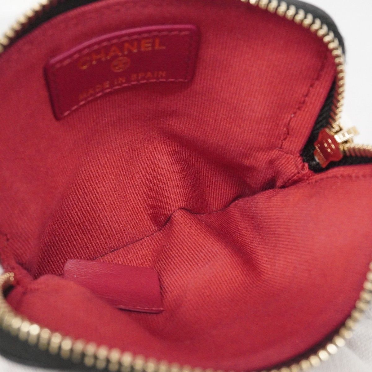 Chanel Coin Case Chanel 19 Lambskin Black Gold Hardware [Used] Women's