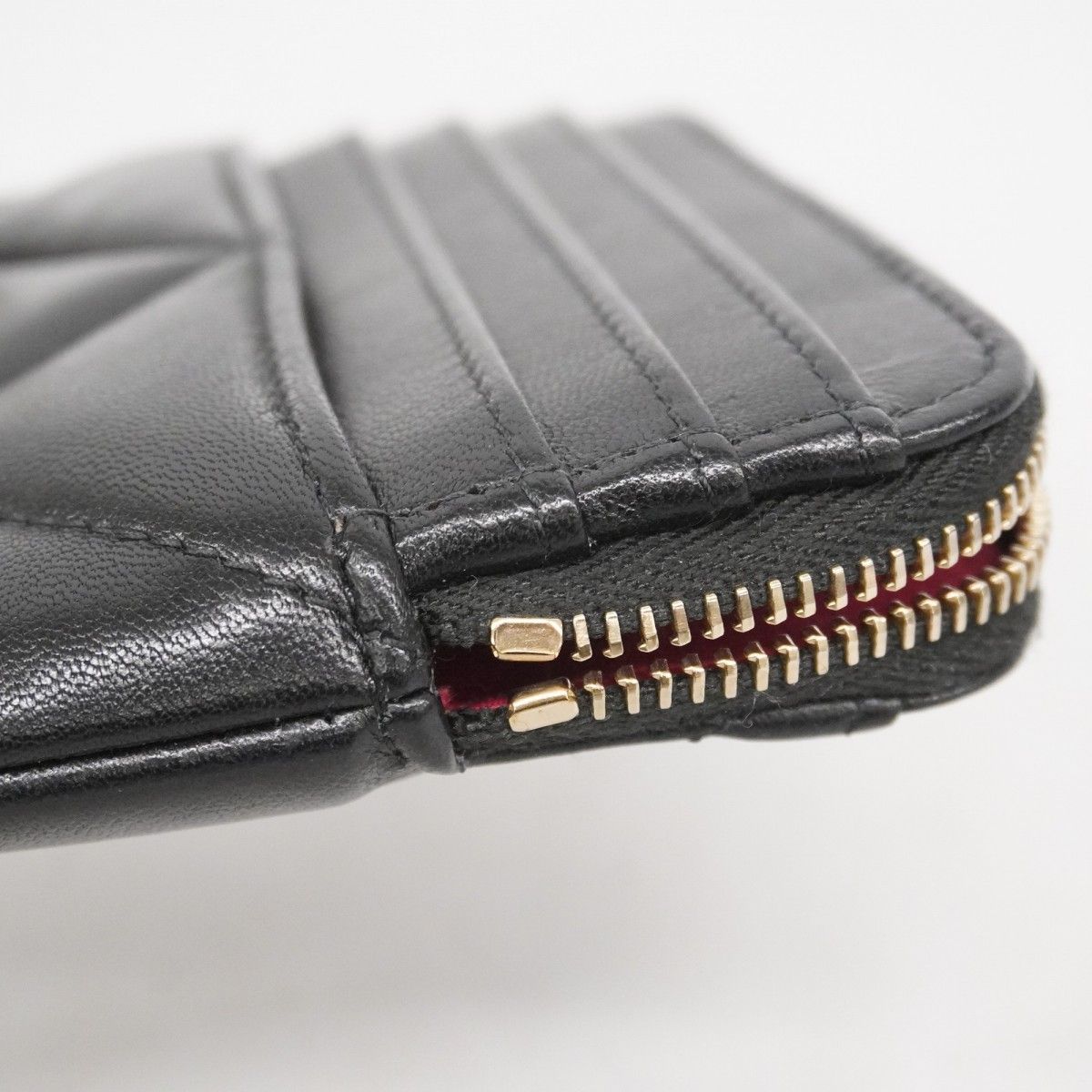 Chanel Coin Case Chanel 19 Lambskin Black Gold Hardware [Used] Women's