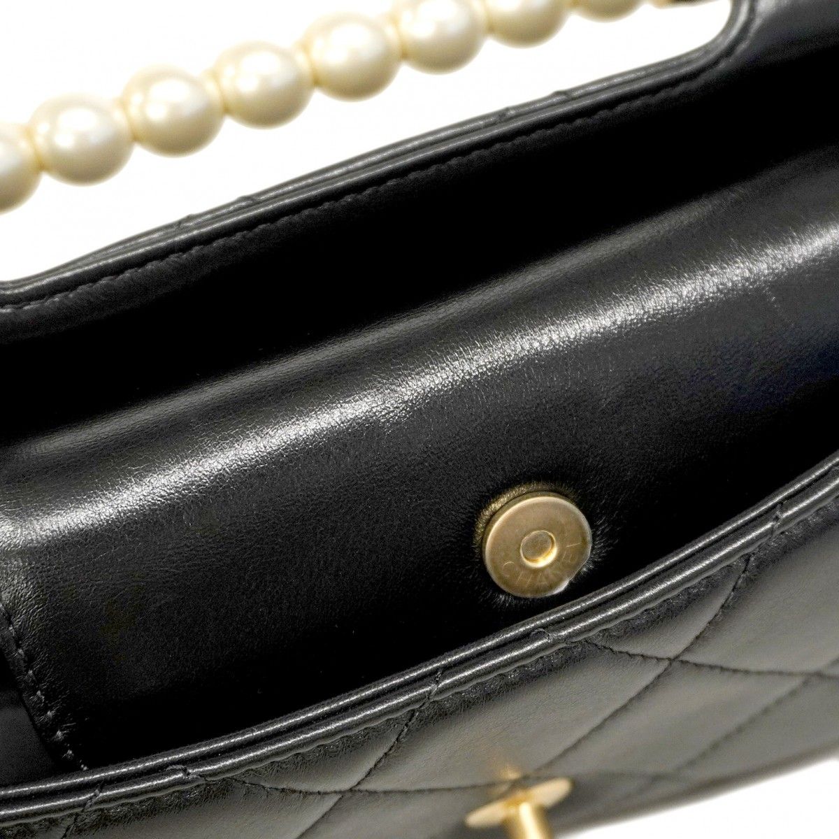 Chanel Handbag Matelasse Leather Chain Black Gold Hardware 2way Bag