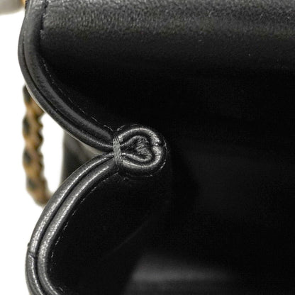 Chanel Handbag Matelasse Leather Chain Black Gold Hardware 2way Bag