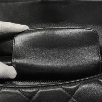 Chanel Handbag Matelasse Leather Chain Black Gold Hardware 2way Bag