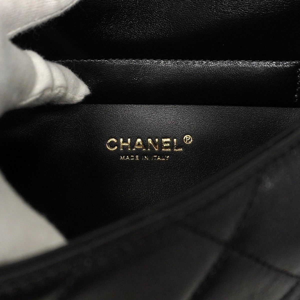 Chanel Handbag Matelasse Leather Chain Black Gold Hardware 2way Bag