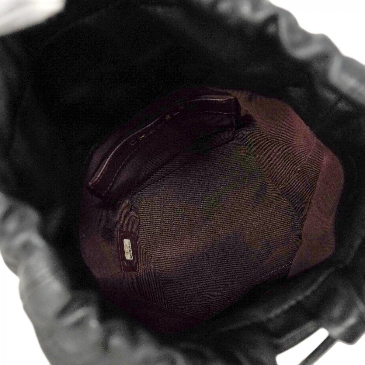 Chanel Shoulder Bag Lambskin Black Champagne Gold Hardware [Used]