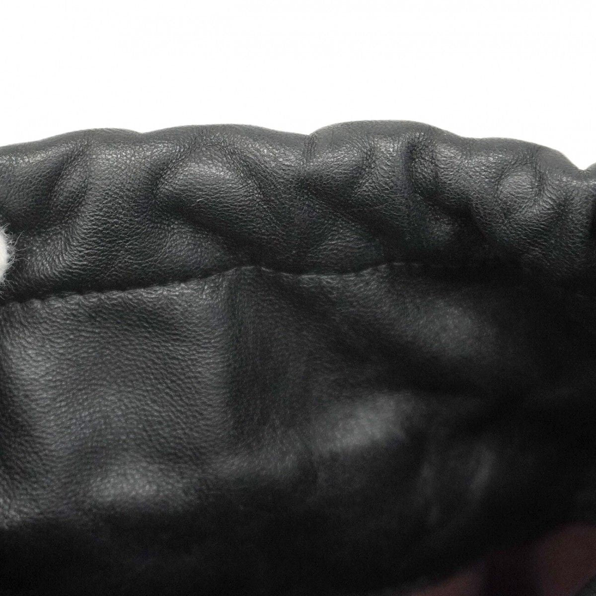 Chanel Shoulder Bag Lambskin Black Champagne Gold Hardware [Used]