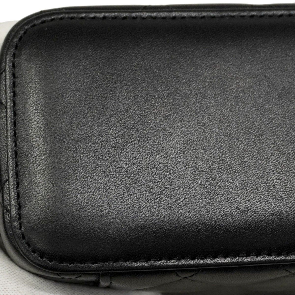 Chanel Vanity Bag Matelasse Lambskin Black Champagne Gold Hardware