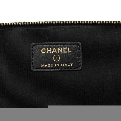 Chanel Vanity Bag Matelasse Lambskin Black Champagne Gold Hardware