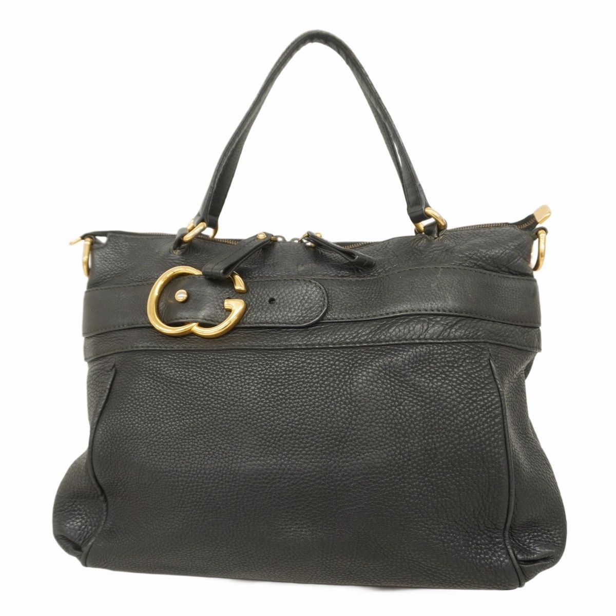 Gucci Tote Bag 269963 Leather Black Gold Hardware [Used] Women's
