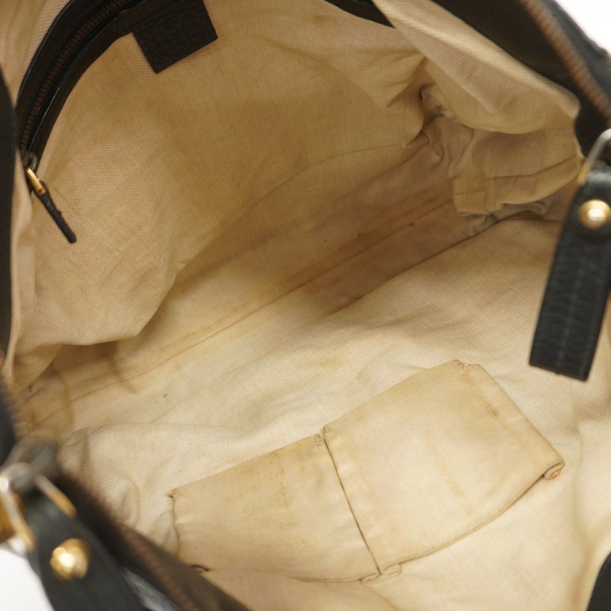 Gucci Tote Bag 269963 Leather Black Gold Hardware [Used] Women's