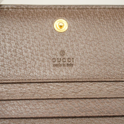 Gucci Wallet Ophidia 523155 PVC Brown Gold Hardware [Used] Women's