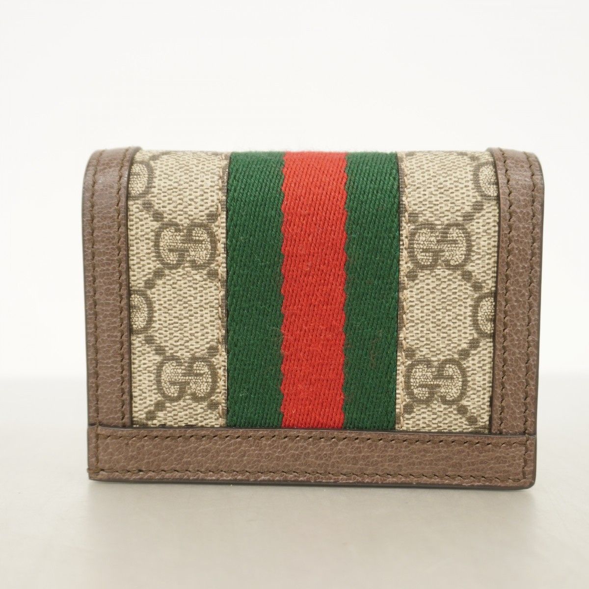 Gucci Wallet Ophidia 523155 PVC Brown Gold Hardware [Used] Women's