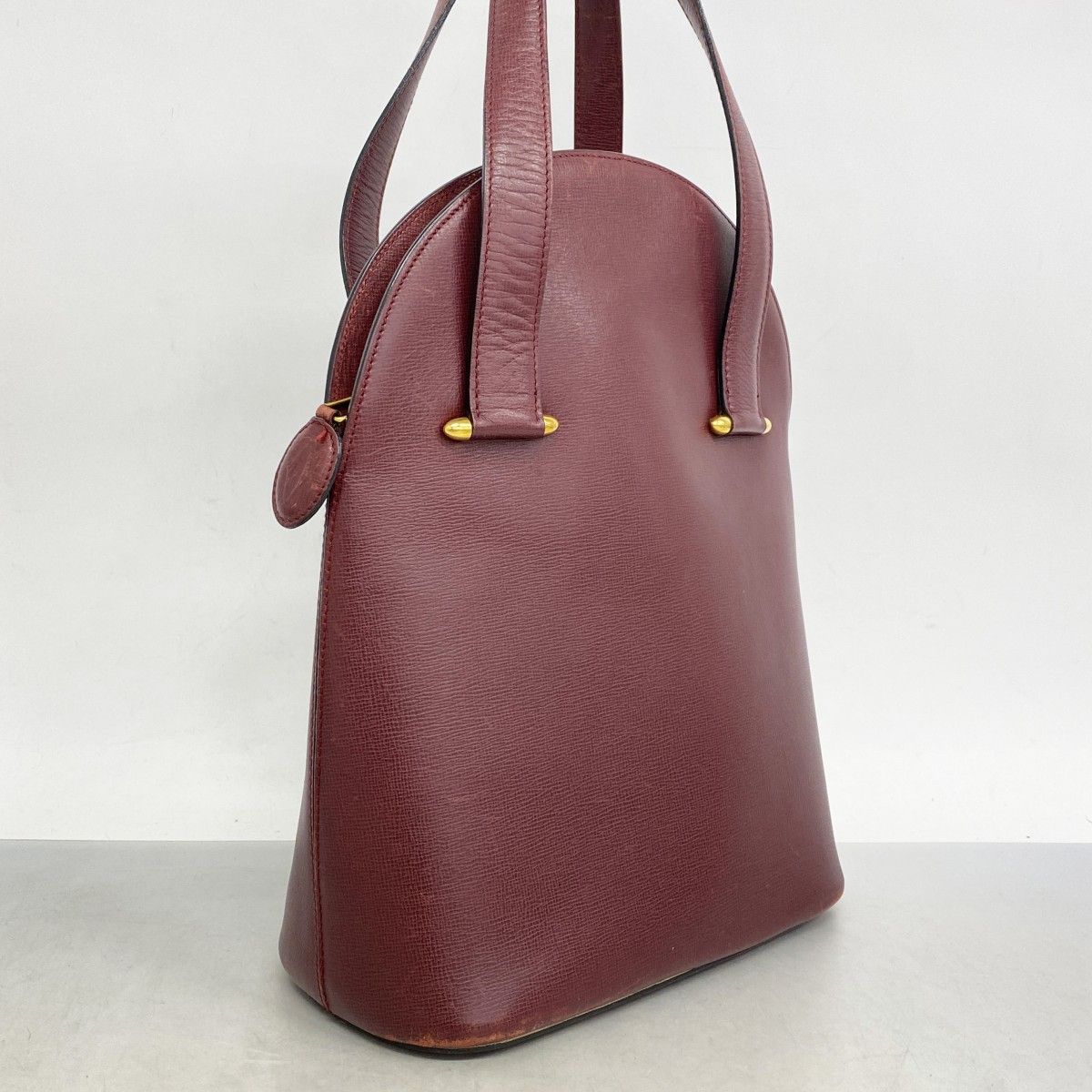 Cartier Handbag Must Leather Bordeaux Gold Hardware [] Ladies