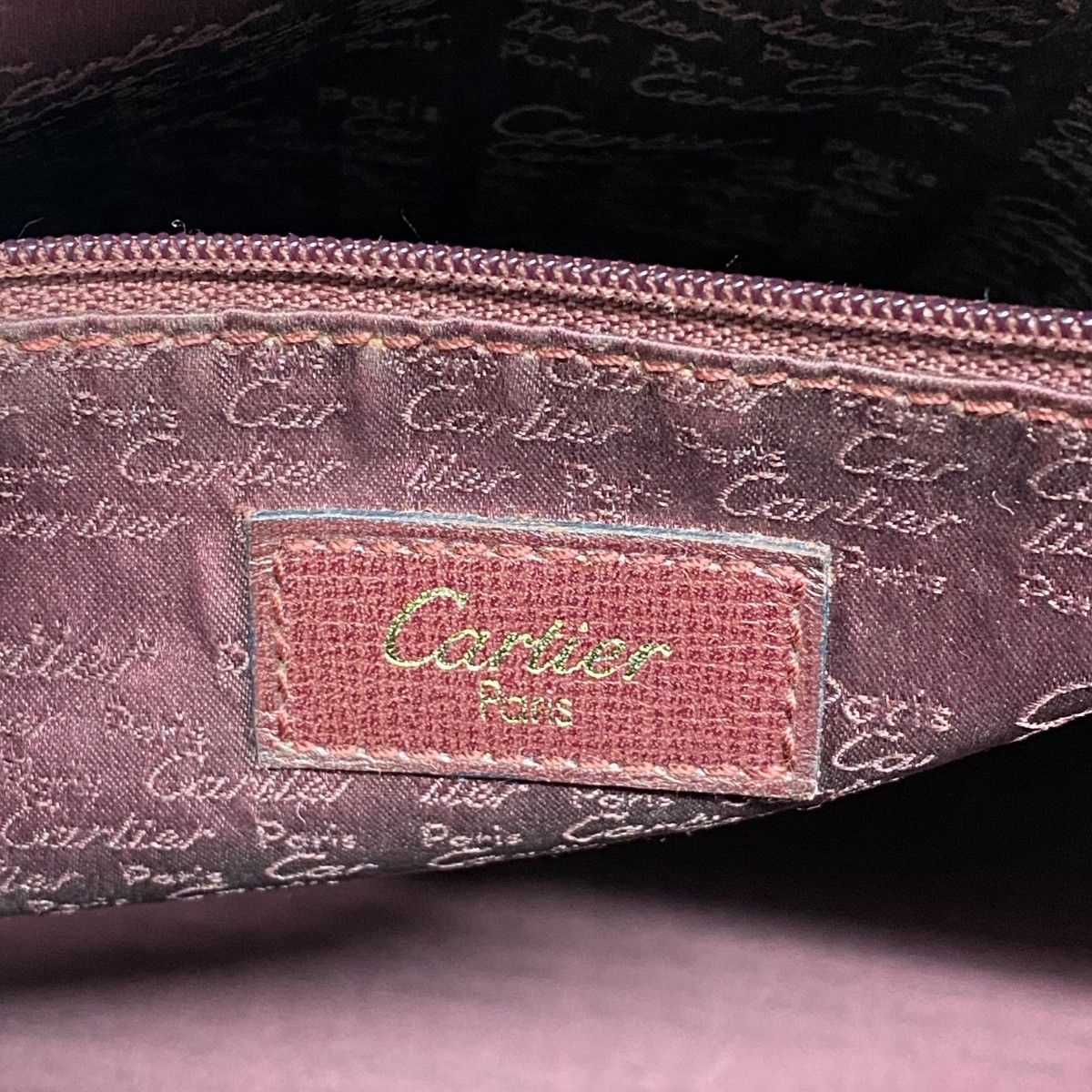 Cartier Handbag Must Leather Bordeaux Gold Hardware [] Ladies