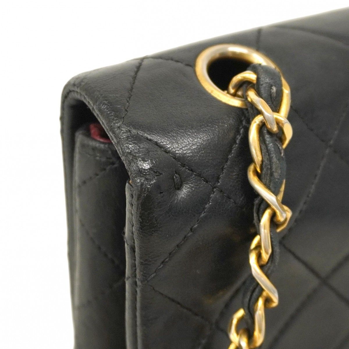 Chanel Shoulder Bag Matelasse Lambskin Black Gold Hardware [Used]
