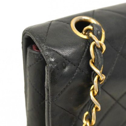Chanel Shoulder Bag Matelasse Lambskin Black Gold Hardware [Used]