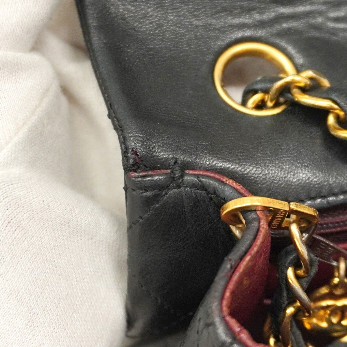 Chanel Shoulder Bag Matelasse Lambskin Black Gold Hardware [Used]