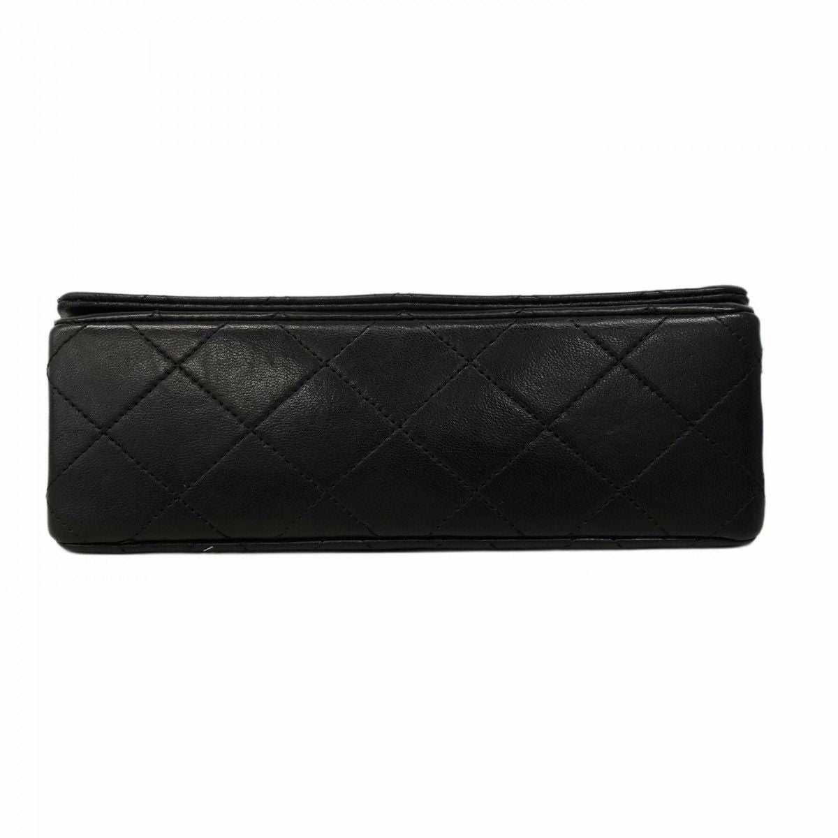 Chanel Shoulder Bag Mini Matelasse Lambskin Black Gold Hardware