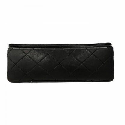 Chanel Shoulder Bag Mini Matelasse Lambskin Black Gold Hardware