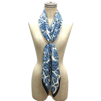 Louis Vuitton Scarf Blue Monograph Scarf Silk Aq7651