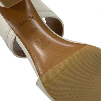Louis Vuitton Horizon Line Sandals Shoes Leather White Gold Lvhardware Strap