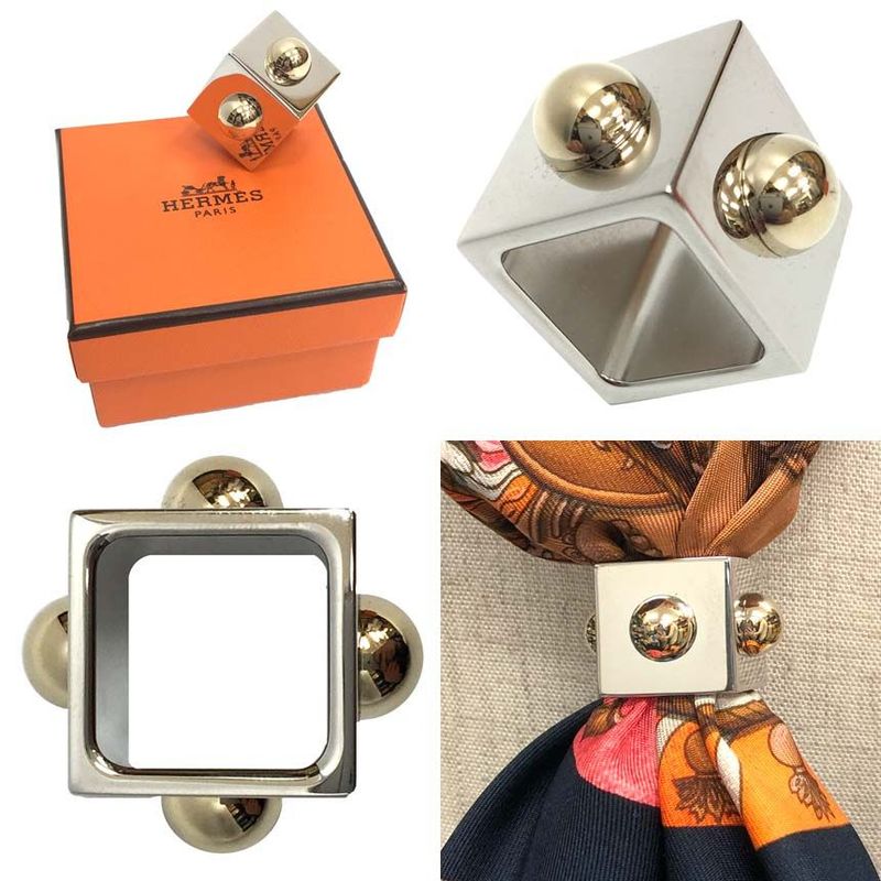 Hermes Scarf Ring Cube Collier de Chien Aq7692