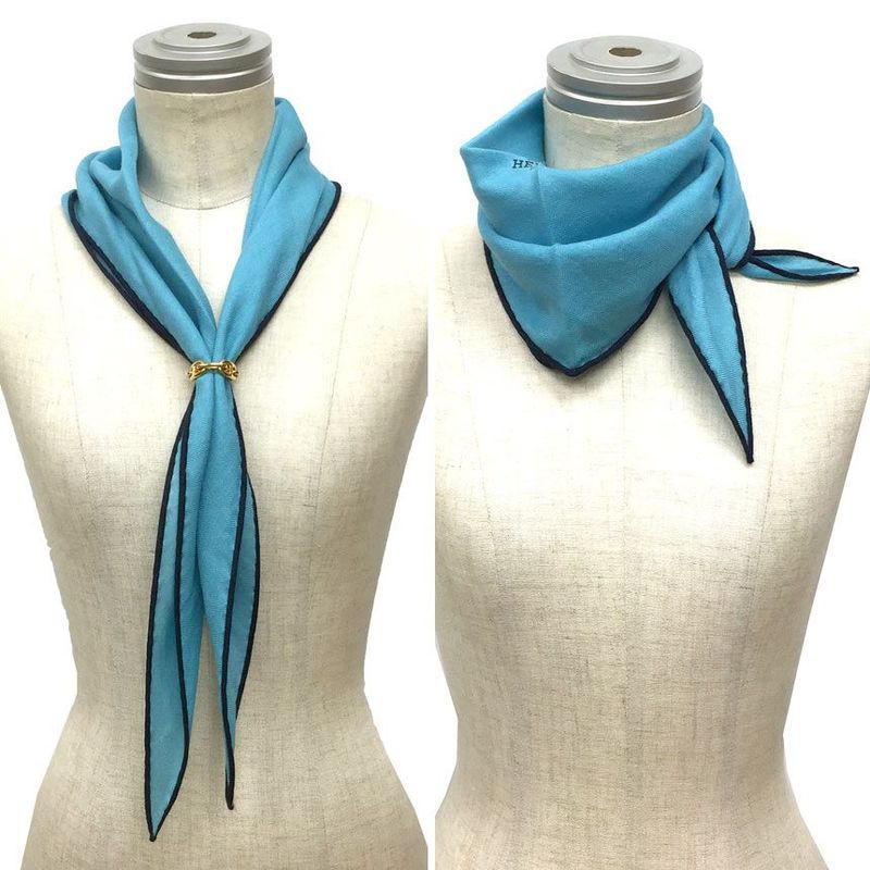 Hermes Losange Uni Mini Diamond Shape Scarf Cashmere Silk Aq7718