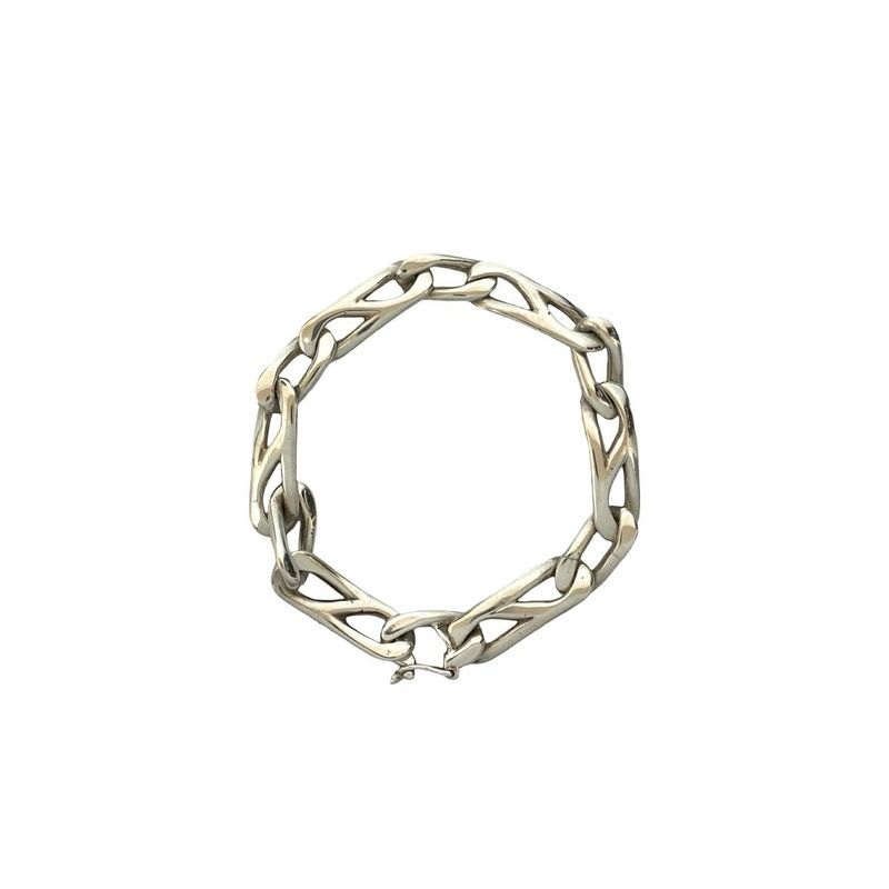 Tiffany & Co Clip Shape Link Chain Silver 925 Bracelet Bangle