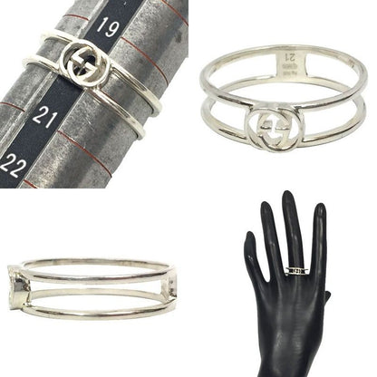 Gucci Interlocking G Ring #21 Silver Aq7730