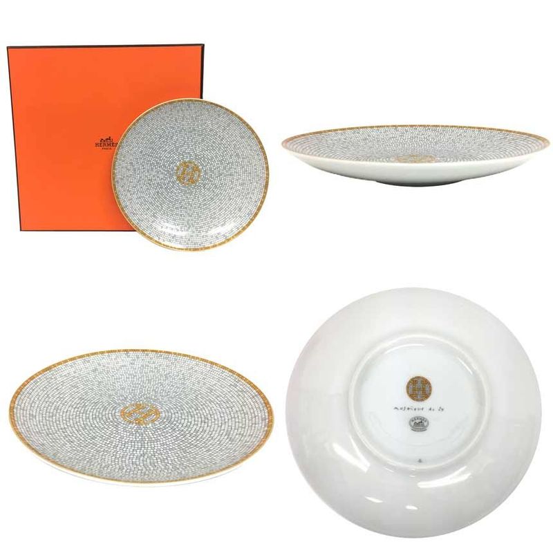 Unused Hermes Mosaic van Quatre Plate 16cm (6.30in) Aq7740