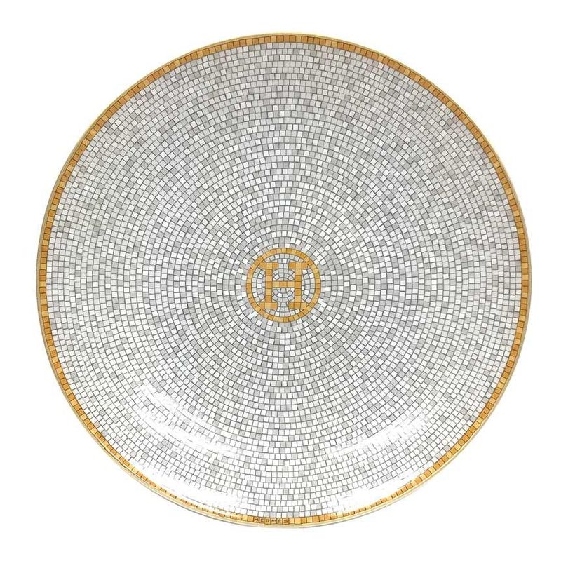 Unused Hermes Mosaic van Quatre Plate 16cm (6.30in) Aq7740