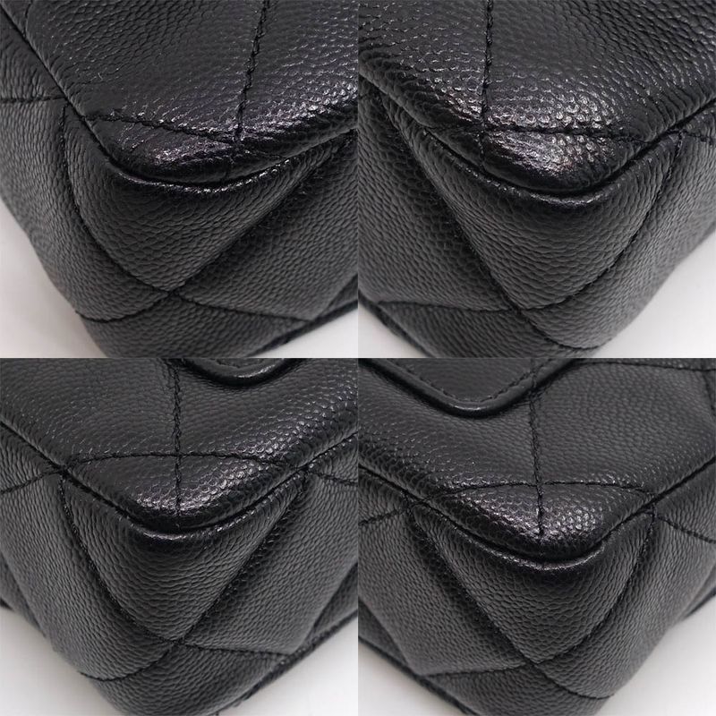 Chanel Matelasse Chain Shoulder Bag Coco Mark Random Serial Caviar Skin