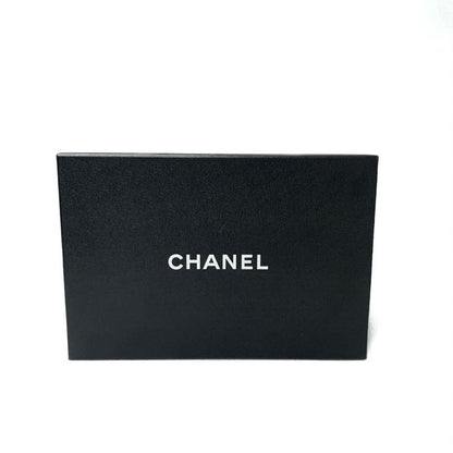 Chanel Sandals Shoes Leather Black Strap Coco Mark Braided Wedge Sole