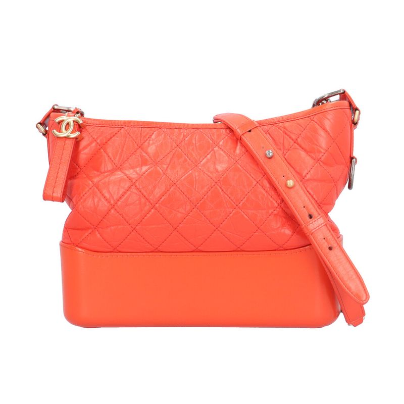 Chanel Hobo Bag Large Gabriel De Chanel Shoulder Bag Leather A93824 Orange
