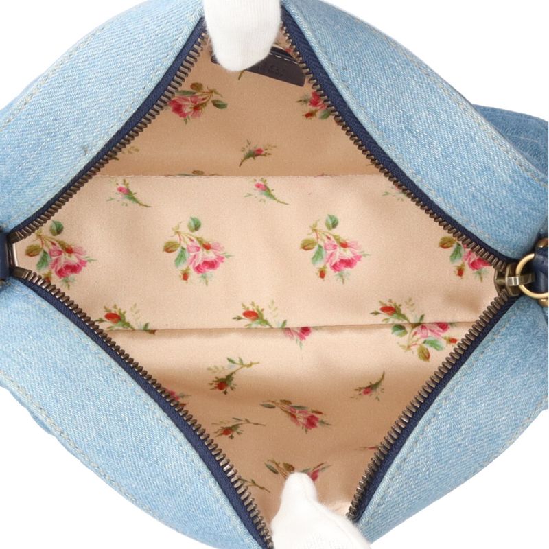 Gucci Ggmarmont Shoulder Bag Denim 447632 Blue Ladies Gucci Used Gucci