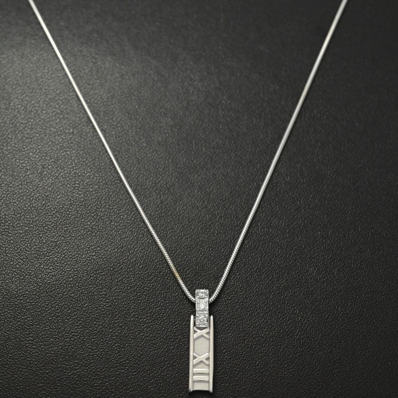 Tiffany & Co Tiffany & Co Atlas 3p・diamond Necklace・pendant 18k White Gold