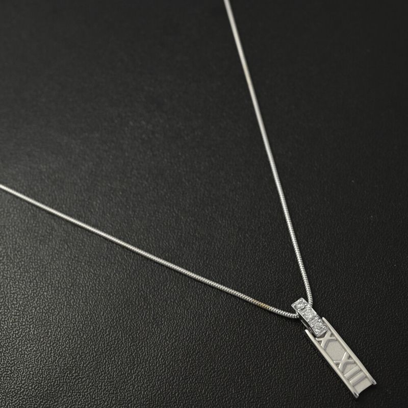Tiffany & Co Tiffany & Co Atlas 3p・diamond Necklace・pendant 18k White Gold