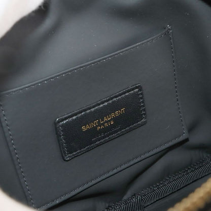 Saint Laurent Quilted Pouch Leather Black Gold Hardware