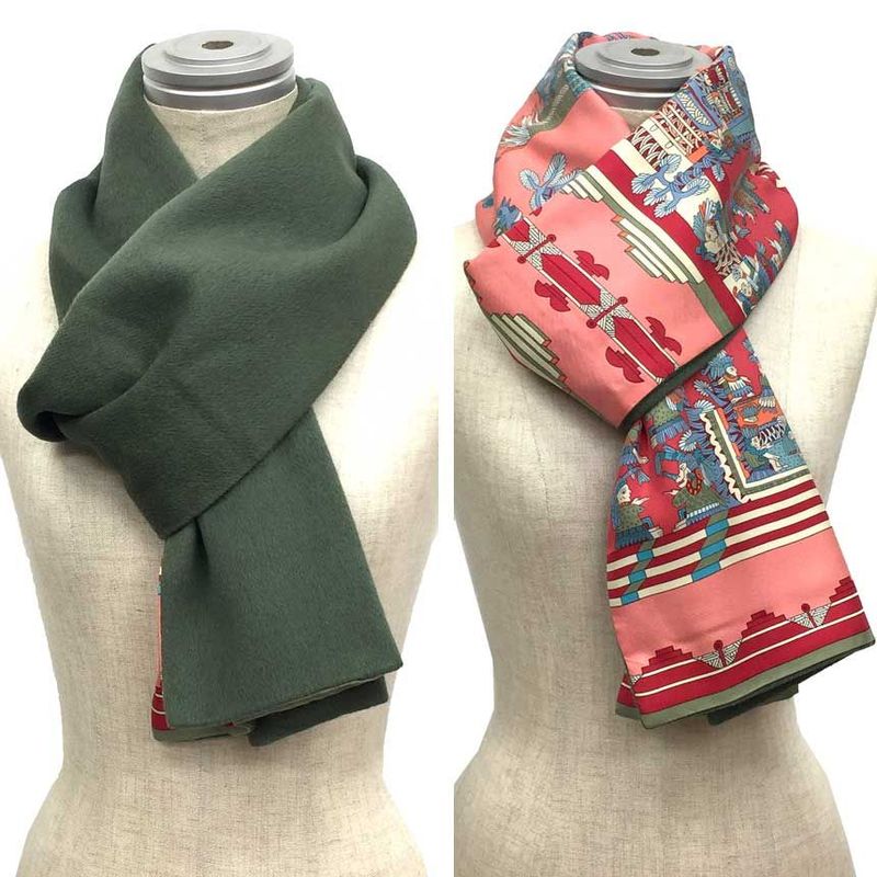 Hermes Muffler Shawl Reversible Astres Et Soleils Celestial and Sun Silk Angola