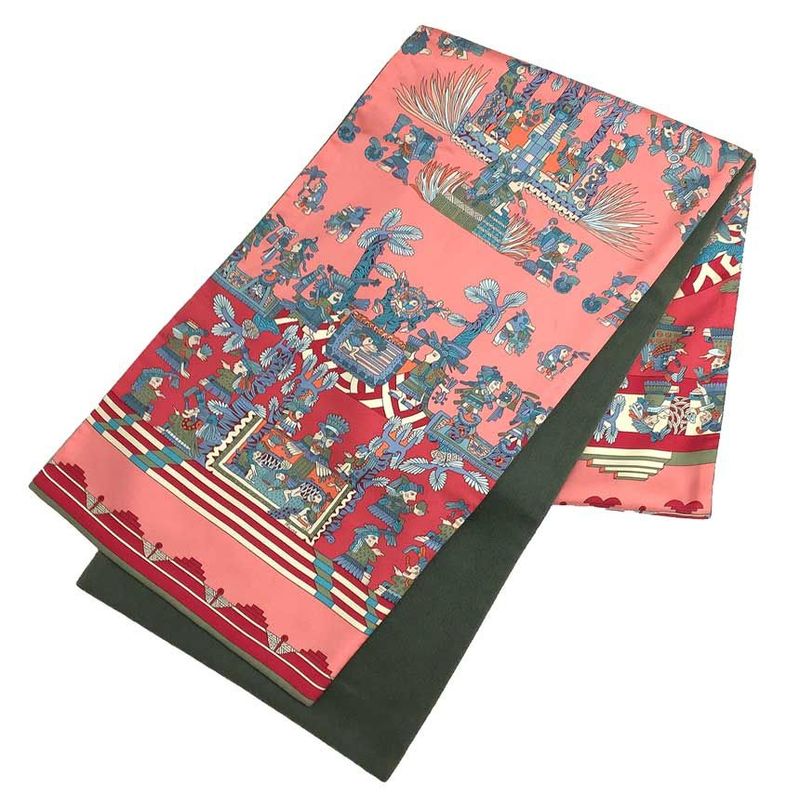 Hermes Muffler Shawl Reversible Astres Et Soleils Celestial and Sun Silk Angola