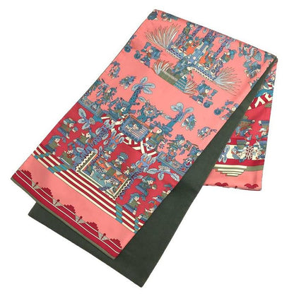 Hermes Muffler Shawl Reversible Astres Et Soleils Celestial and Sun Silk Angola