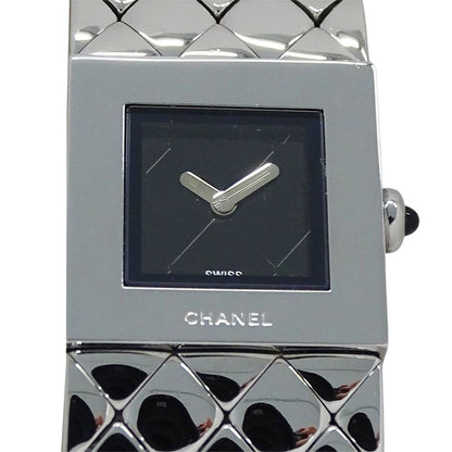 Chanel Watch Ladies Brand Matelasse Quartz Qz Stainless Steel Ss H0009 Silver