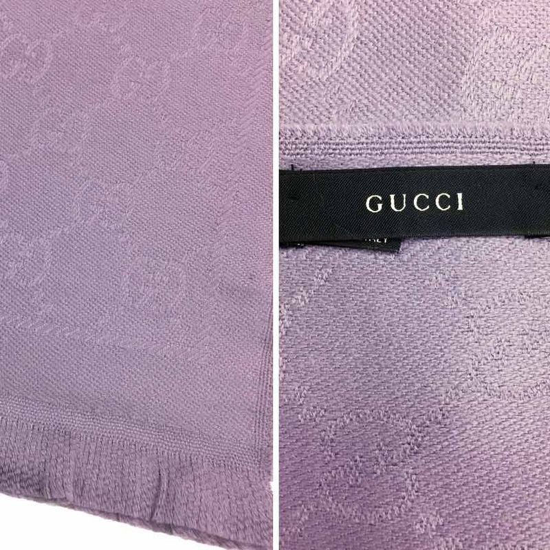 Unused Gucci GG Shawl Wool Purple Aq7776
