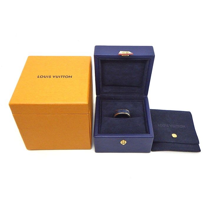 Louis Vuitton Ring Small Les Gaston Qoh44 N Monogram 18K Yellow