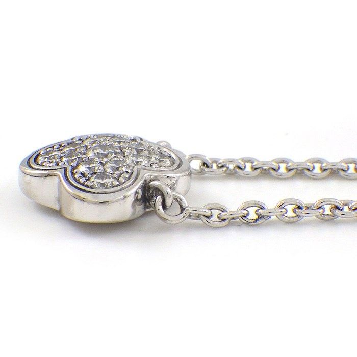 Van Cleef & Arpels Necklace Pure Alhambra Pave Diamond 18K White Gold Box